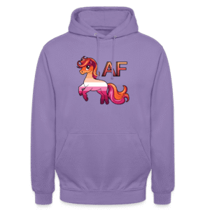 purple lesbian af hoodie