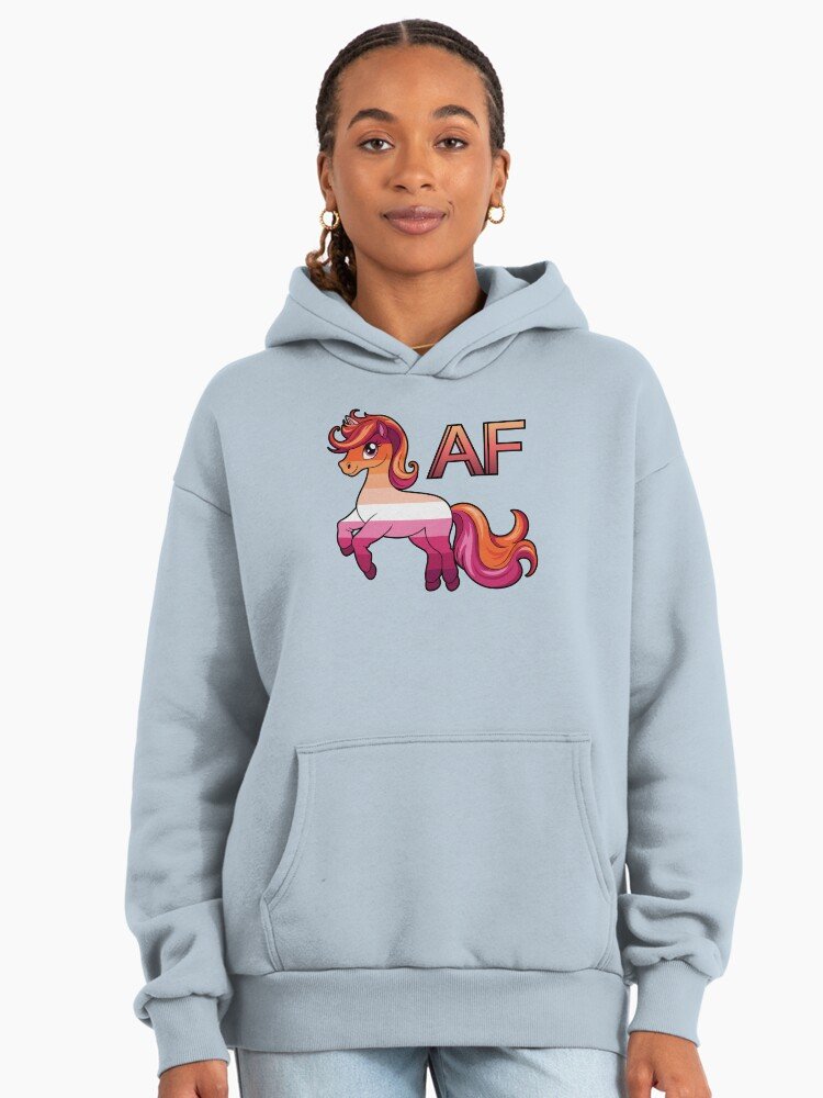 lesbian pride flag premium oversized hoodie