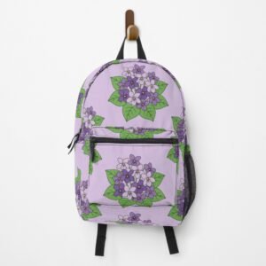 lilac and purple lesbian violets symbol backpack