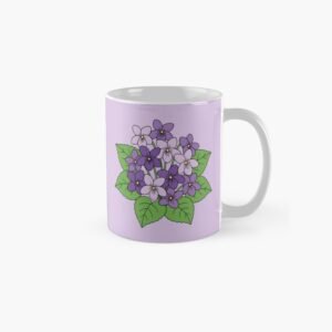 lilac and purple lesbian violets symbol mug