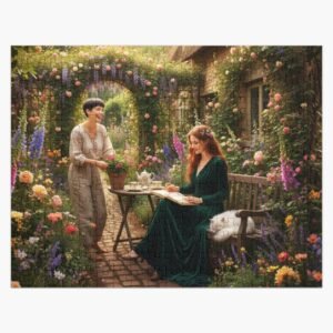 lesbian cottage garden jigsaw puzzle